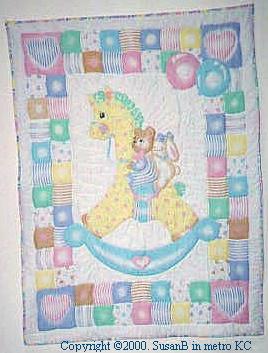 picture of a rocking horse quilt